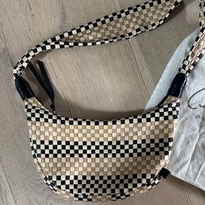 Cleobella Black and Tan Woven “Dylan” Bag